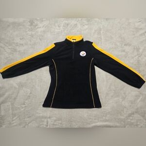 Pittsburgh Steelers 1/4 Zip Fleece Sweatshirt Womens Sz M NFL Team Apparel
